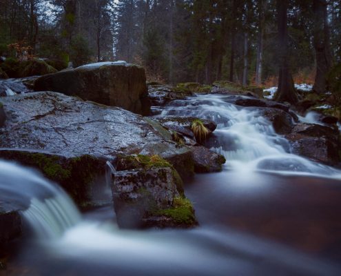 Langzeitbelichtung am Bodefall