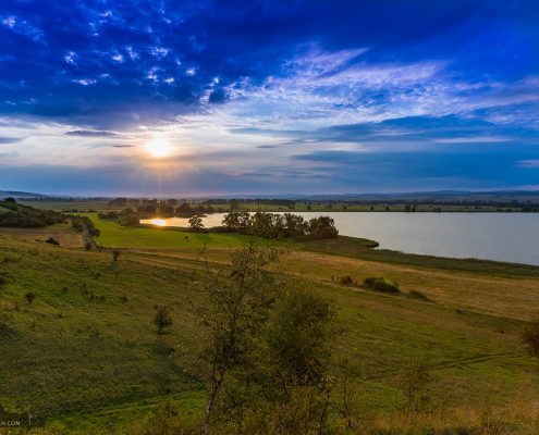 Sonnenuntergang an der Osterkippe - Stausee Kelbra