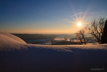 Sonnenuntergang beim Fotokurs auf der Burgruine Hohnstein im Südharz