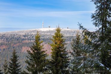 Fotokurs Landschaftsfotografie im Winter auf dem Wurmberg bei Braunlage im Harz - Brockenblick