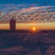 Sonnenaufgang im Winter auf dem Brocken im Harz