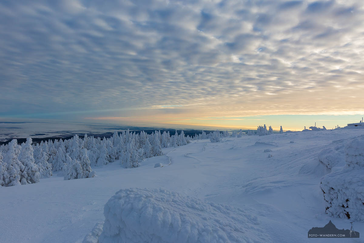 Fotokurs Landschaftsfotografie- Sonnenaufgang im Winter auf dem Brocken im Harz