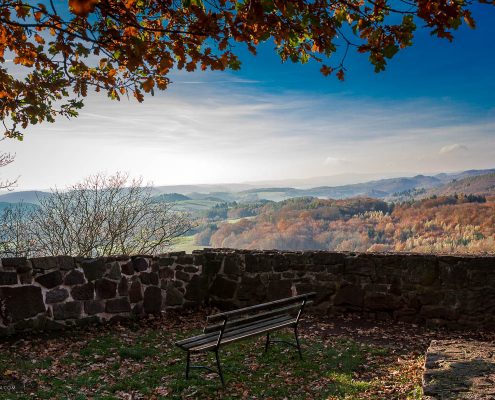 Fotokurs-Wanderwoche im Harz - Herbst 2017 - Blick von der Burgruine Hohnstein