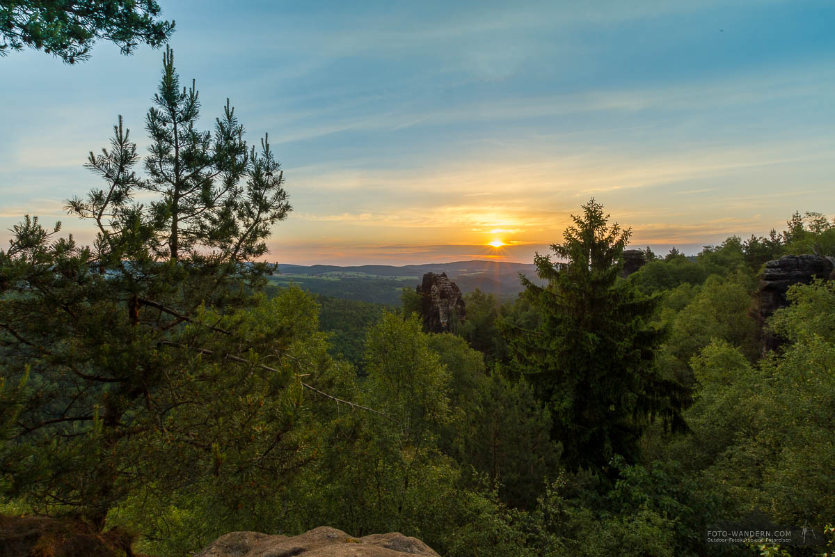 Fotoreise Sächsische Schweiz - Sonnenaufgang auf den Schrammsteinen