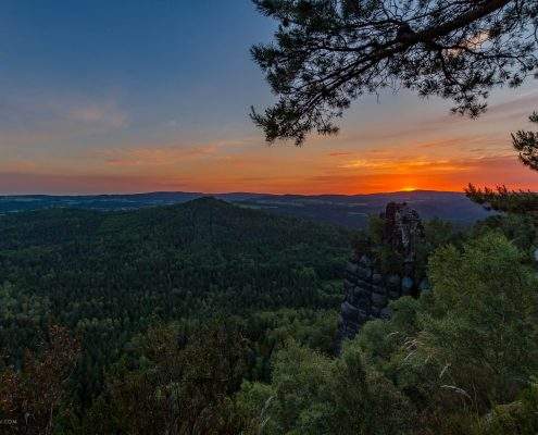 Fotoreise Sächsische Schweiz - kurz vor dem Sonnenaufgang