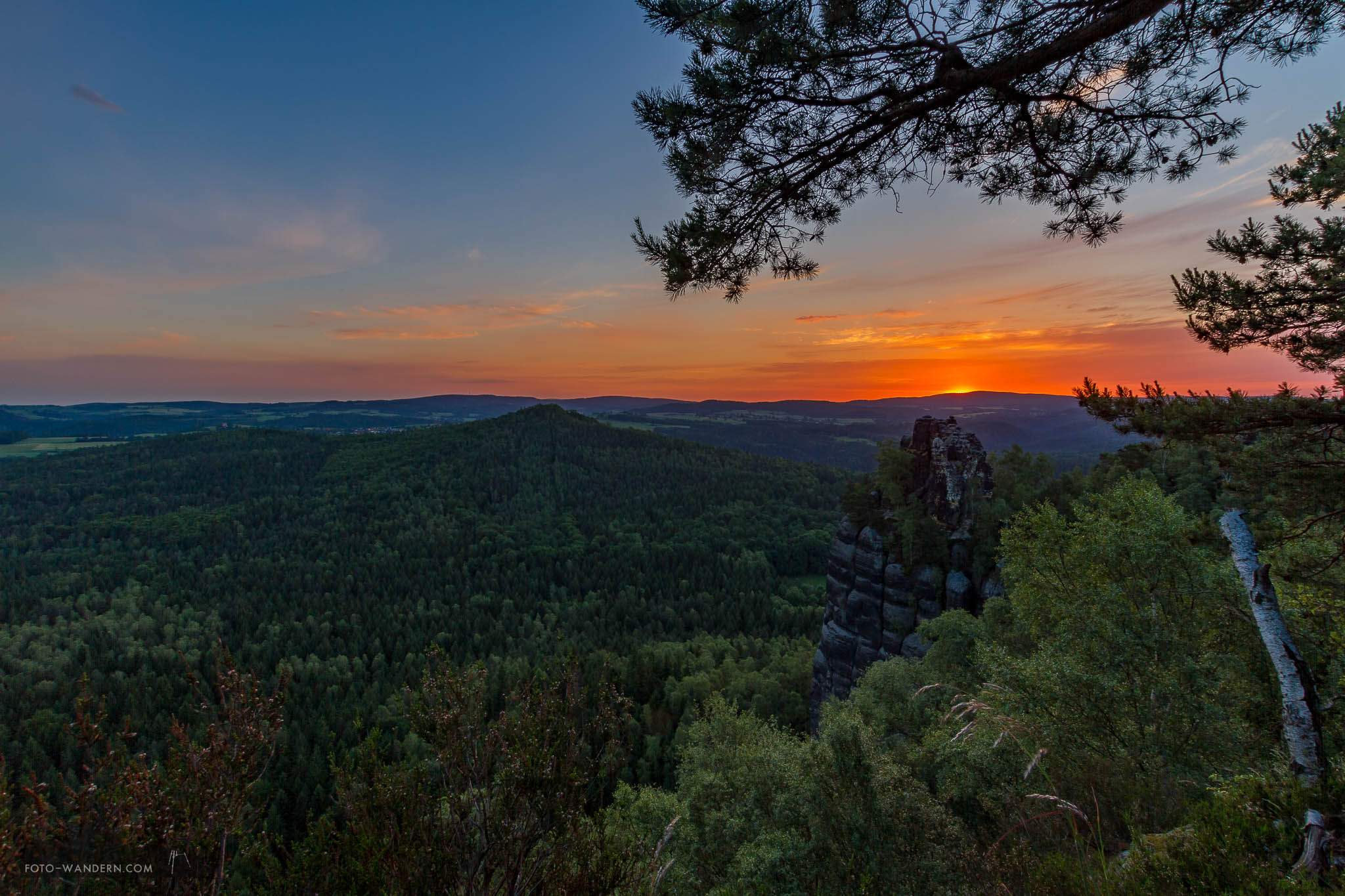 Fotoreise Sächsische Schweiz - kurz vor dem Sonnenaufgang