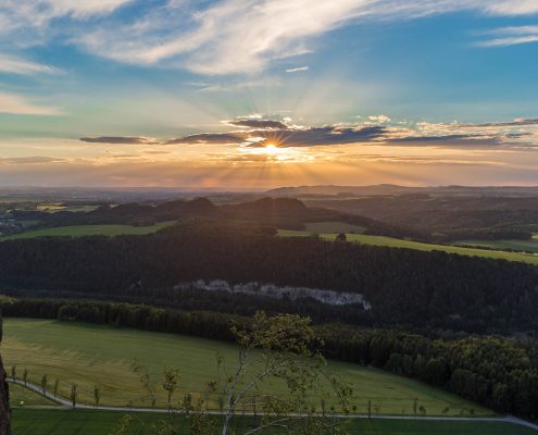 Fotoreise Sächsische Schweiz - kurz vor dem Sonnenuntergang auf dem Lilienstein