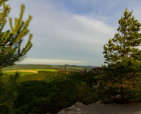 Fotoreise Sächsische Schweiz - morgens auf dem Malerweg - Schrammsteine