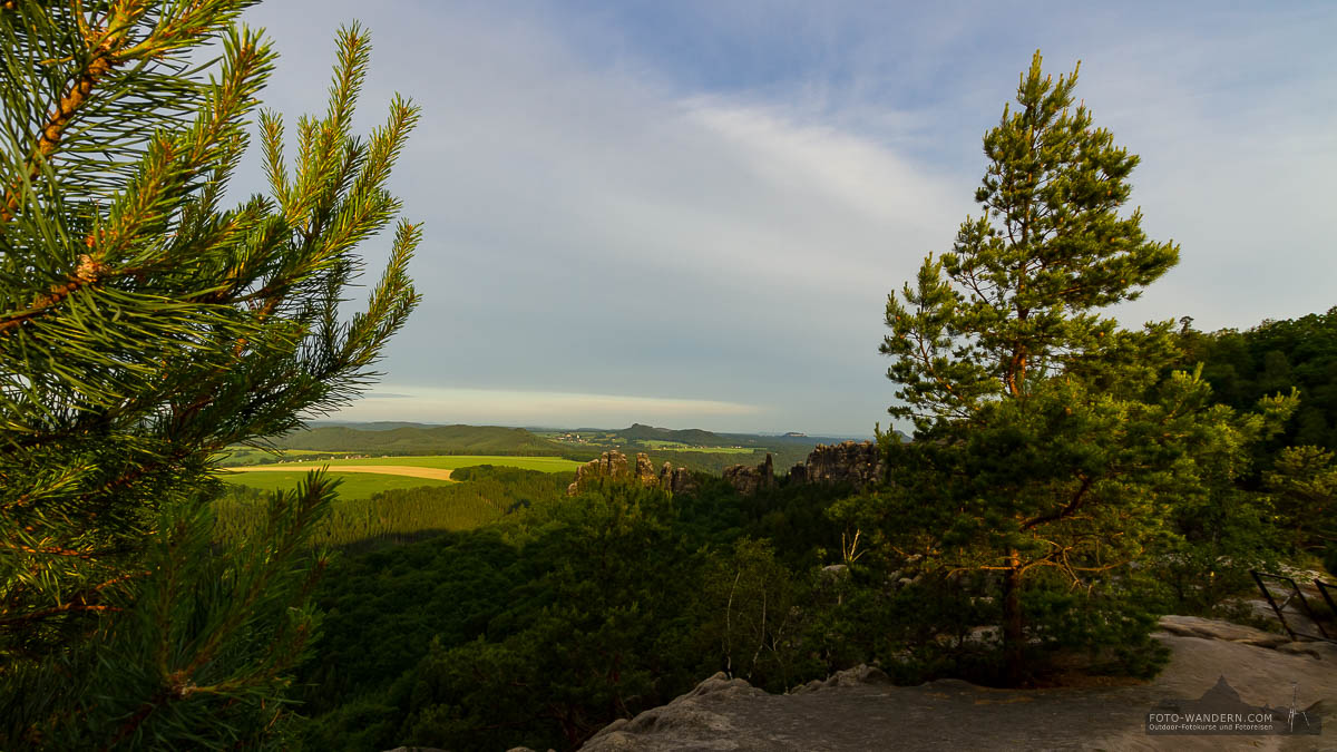 Fotoreise Sächsische Schweiz - morgens auf dem Malerweg - Schrammsteine