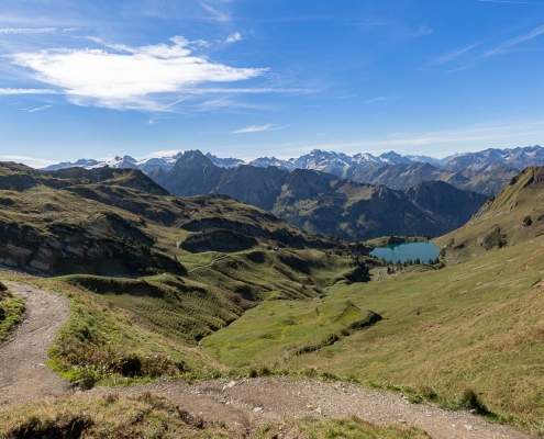 Zeigersattel auf dem Nebelhorn, Seealpsee