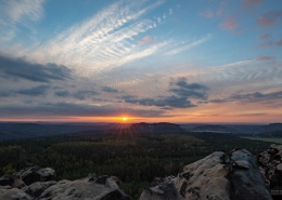 Sonnenuntergang in der Sächsischen Schweiz