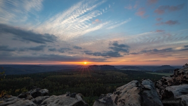 Sonnenuntergang in der Sächsischen Schweiz