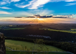 Sonnenuntergang in der Saechsischen Schweiz, Lilienstein