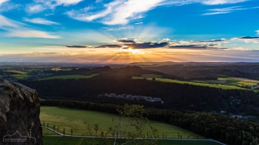 Sonnenuntergang in der Saechsischen Schweiz, Lilienstein