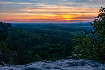 kurz vor Sonnenuntergang in der Sächsischen Schweiz