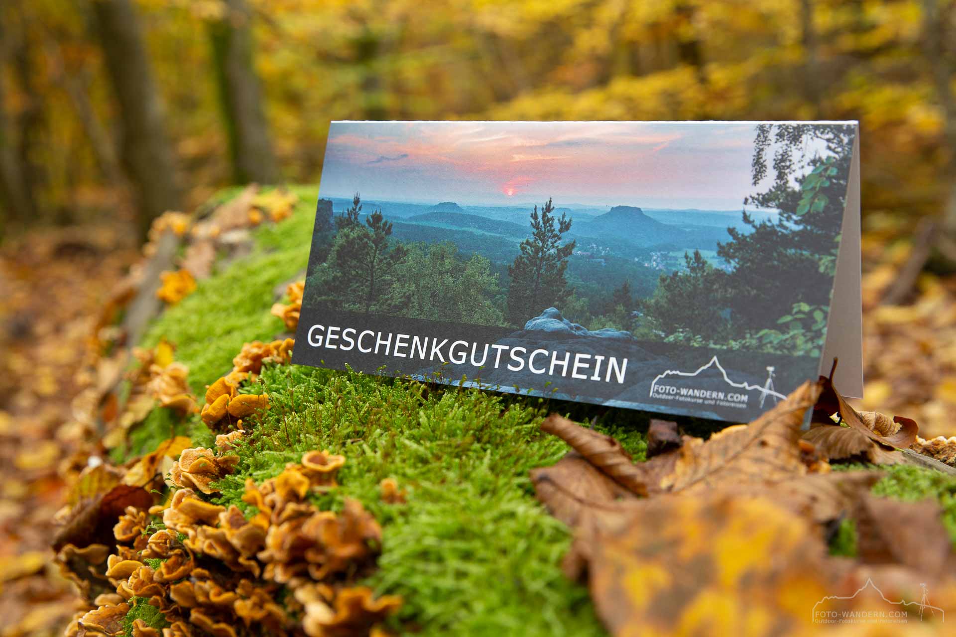 Wertgutscheine für Foto-Wanderungen, Fotokurse und Fotoreisen