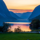 abends am Fjord in Norwegen