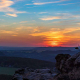 Blaue Stunde auf dem Gohrisch im Elbsandsteingebirge