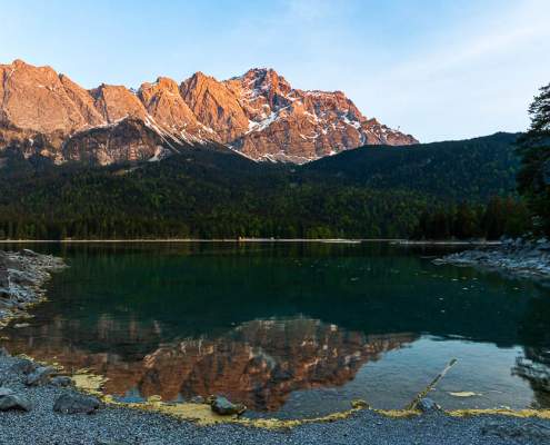 Abendstimmung am Eibsee -Fotoreise Zugspitz-Region