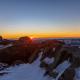 Sonnenuntergang auf der Wolfswarte im Harz