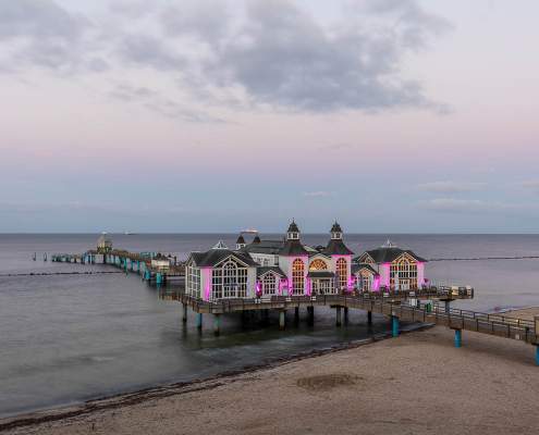 Blaue Stunde an der Seebrücke Sellin auf der Fotoreise Rügen