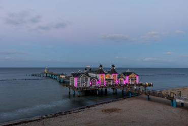 Blaue Stunde an der Seebrücke Sellin auf der Fotoreise Rügen