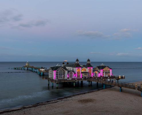 Blaue Stunde an der Seebrücke Sellin auf der Fotoreise Rügen