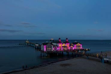Blaue Stunde an der Seebrücke Sellin auf der Fotoreise Rügen