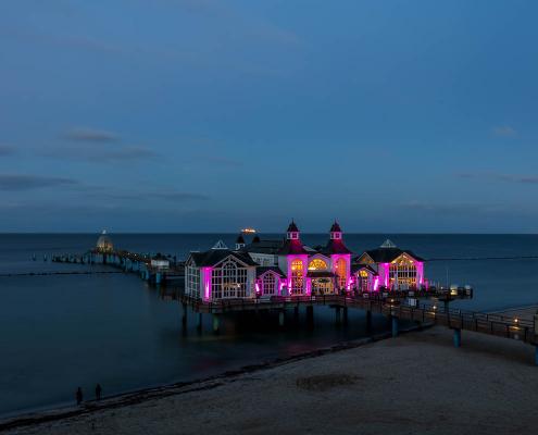 Blaue Stunde an der Seebrücke Sellin auf der Fotoreise Rügen