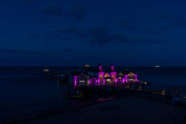 Blaue Stunde an der Seebrücke Sellin auf der Fotoreise Rügen