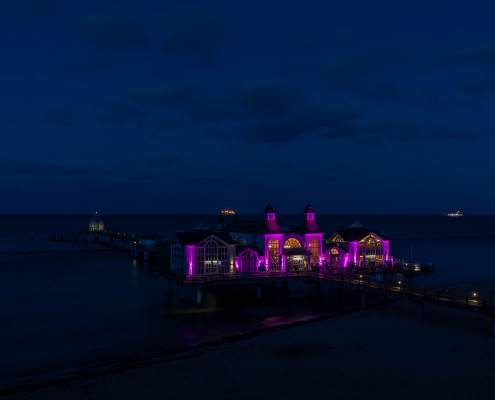 Blaue Stunde an der Seebrücke Sellin auf der Fotoreise Rügen