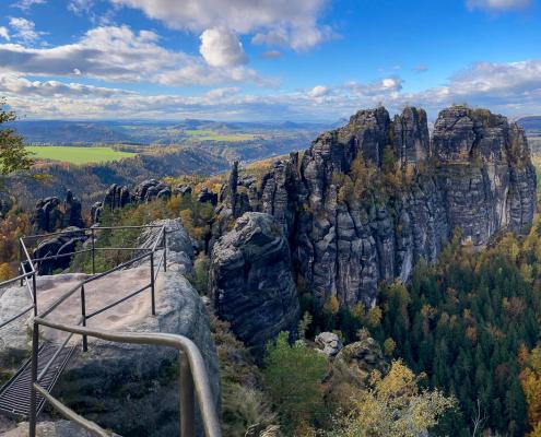 Panaoramaussicht Schrammsteine - Fotoreise Sächsische Schweiz