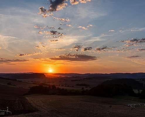 Sonnenuntergang in der Rüdigsdorfer Schweiz