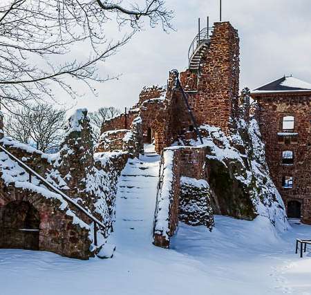 Winter-Fotokurs auf der Burgruine Hohnstein im Naturpark Südharz