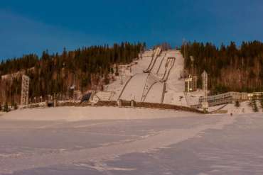 Skisprungschanze Lysgårdsbakken Lillehammer - Nordlicht-Fotoreise Norwegen