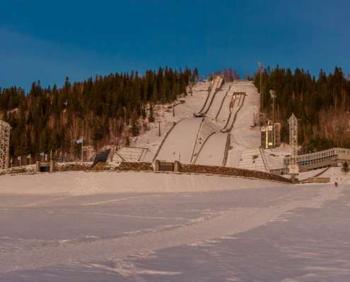 Skisprungschanze Lysgårdsbakken Lillehammer - Nordlicht-Fotoreise Norwegen