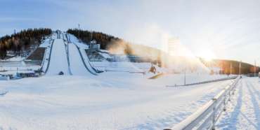 Skisprungschanze Lysgårdsbakken Lillehammer - Nordlicht-Fotoreise Norwegen