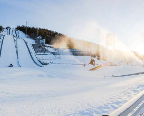 Skisprungschanze Lysgårdsbakken Lillehammer - Nordlicht-Fotoreise Norwegen
