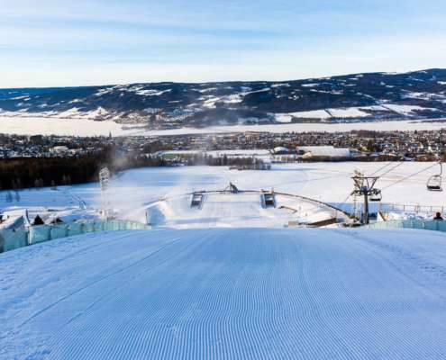 Skisprungschanze Lysgårdsbakken Lillehammer - Nordlicht-Fotoreise Norwegen