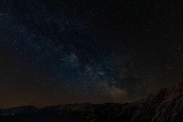 Milchtrasse über dem Hohen Göll und dem Salzburger Land