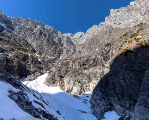 An der Eiskapelle im Nationalpark Berchtesgaden im März 2025