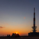 Sonnenuntergang und Blaue Stunde auf dem Brocken im Harz