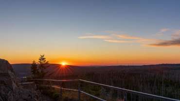 Sonnenuntergang auf der Achtermannshöhe im Harz