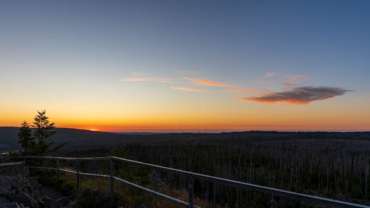 Sonnenuntergang auf der Achtermannshöhe im Harz