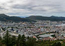 Blick vom Fløyen auf Bergen - Fotoreise Norwegen