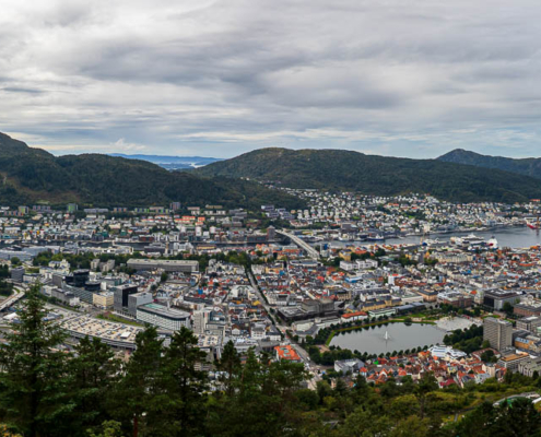 Blick vom Fløyen auf Bergen - Fotoreise Norwegen