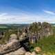 Panoramaaussicht auf die Schrammsteinkette